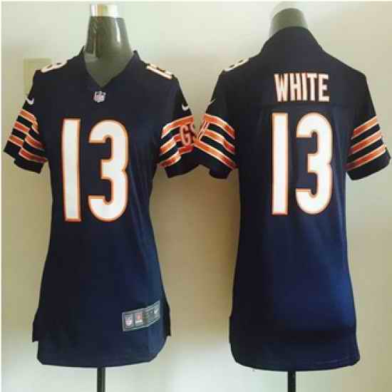 Women New Bears #13 Kevin White Navy Blue Team Color Stitched NFL Elite Jersey